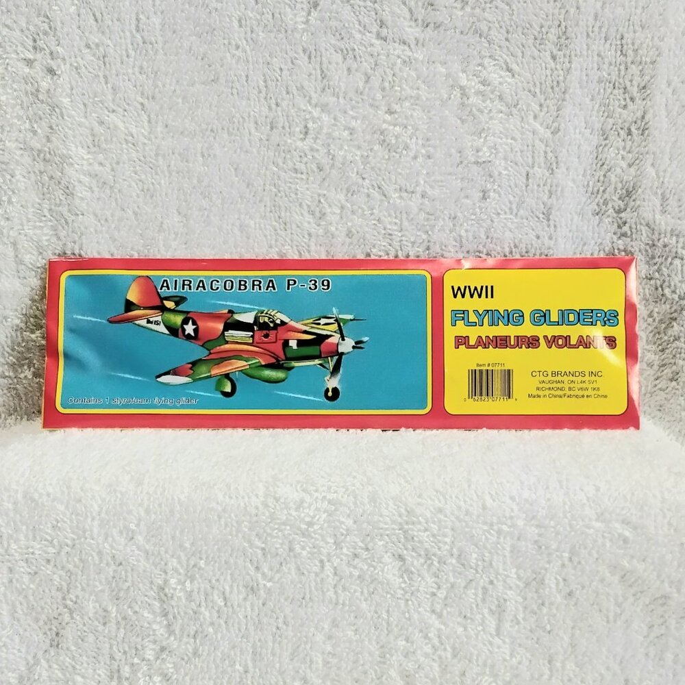 Sealed 5/$20 WWII Flying Airacobra P-39 Glider by CTG Brands Inc.!!